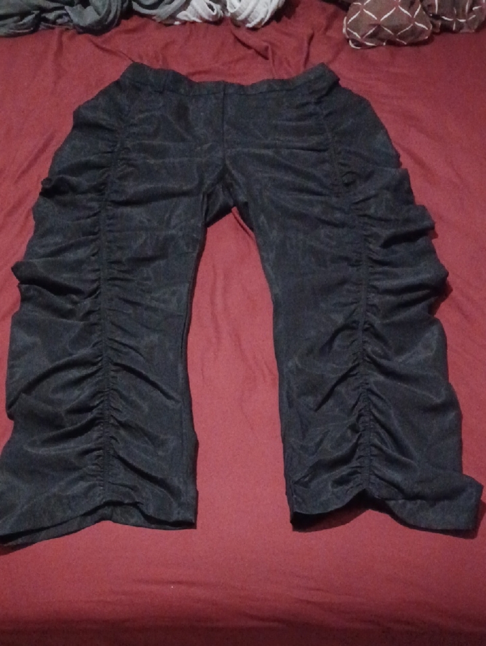 SHEIN Curve Women's Plus Size Black Ruched Pants Size 2XL